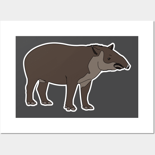 Baird's tapir Wall Art by ProcyonidaeCreative